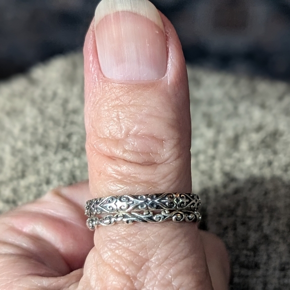🆕Sterling Silver Carved Stack Ring. - Picture 11 of 14